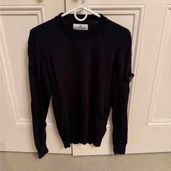Stone Island Black Crewneck Sweater